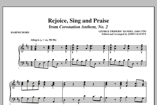 Product picture to: Rejoice, Sing And Praise - Harpsichord