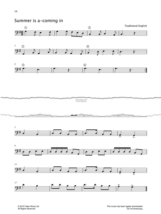 Produktgalerie: Seite 1 von 1 Summer Is A-Coming In, English Traditional, Violoncello