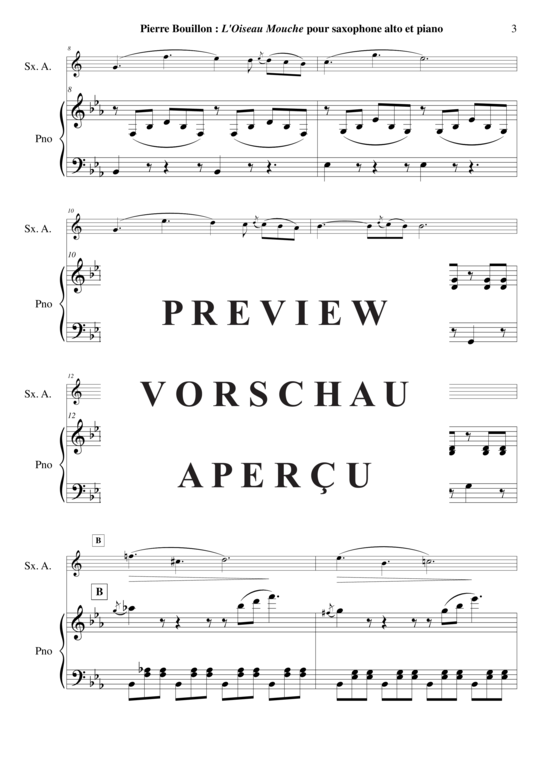 Product gallery: Page 4 of 21 L´Oiseau-Mouche , , (alto saxophone + piano)