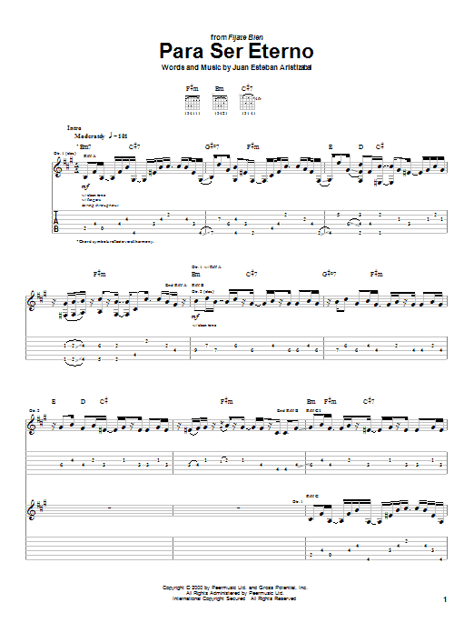 Produktgalerie: Seite 1 von 1 Para Ser Eterno, Juanes, Gitarre