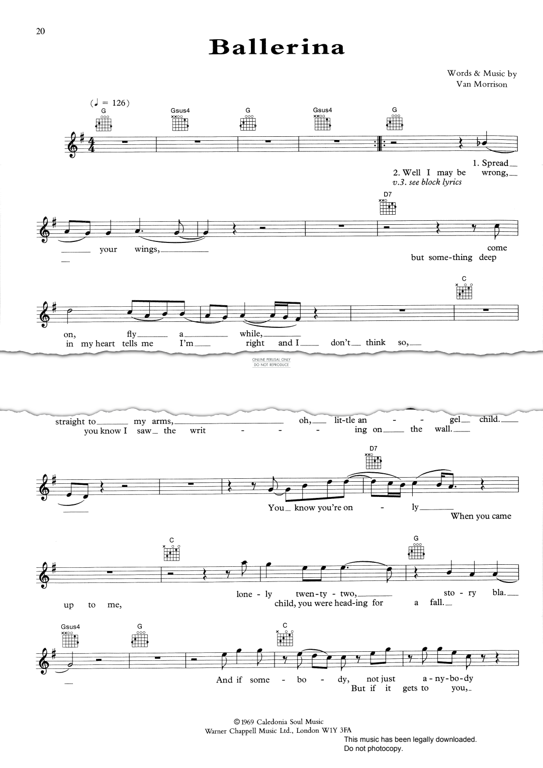Product gallery: Page 1 of 1 Ballerina, Van Morrison