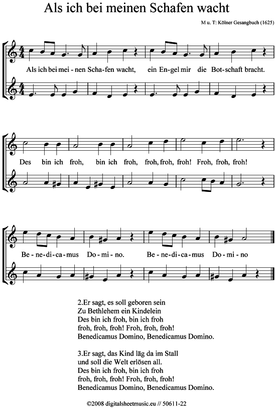 gallery: Als ich bei meinen Schafen wacht , , (2x Trompete in B)