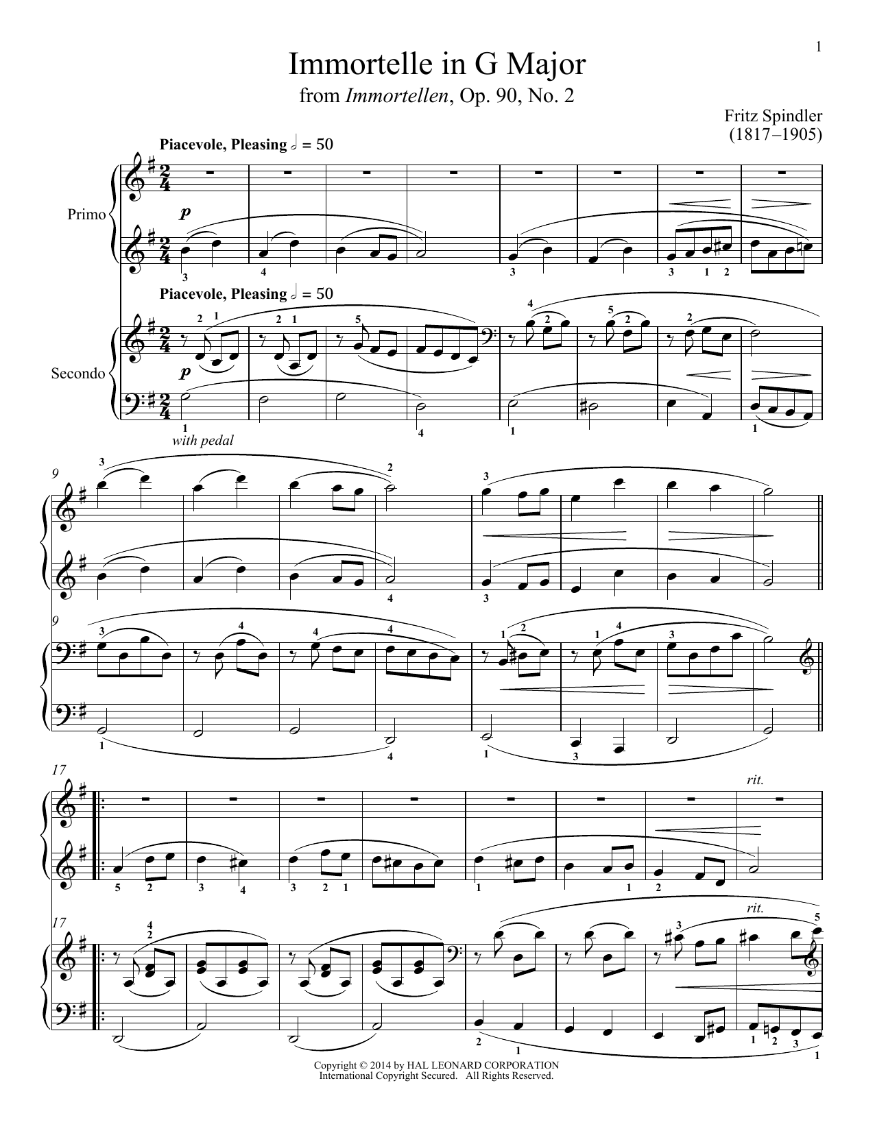 Produktbild zu: Immortelle In G Major