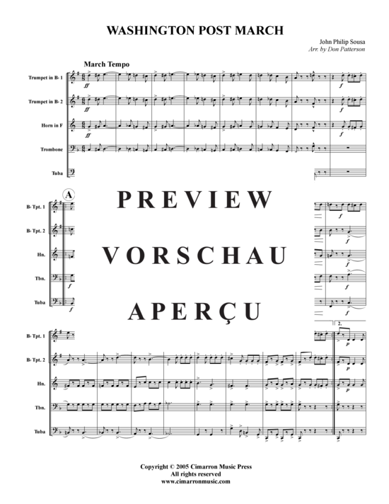 gallery: Washington Post Marsch , , (Blechbläserquintett)
