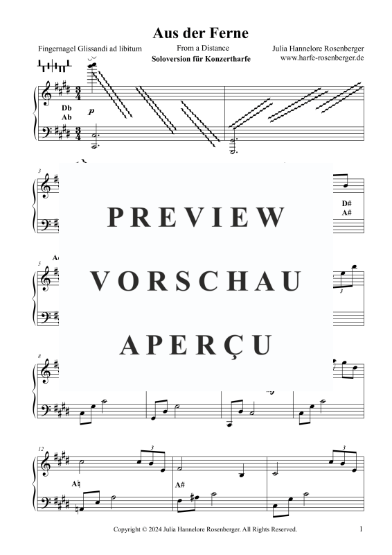 gallery: Aus der Ferne, , (concert harp solo)