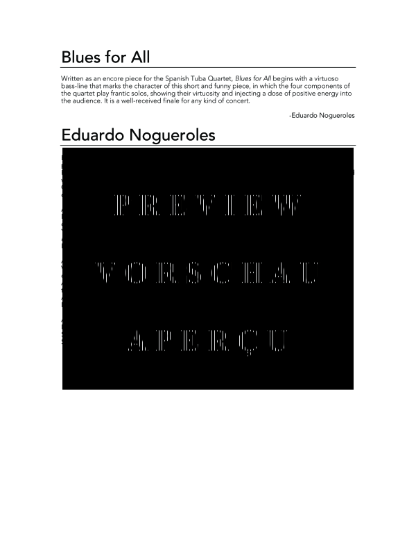 Product gallery: Page 4 of 11 Blues for All, , (Tuba Quartet TTTT)