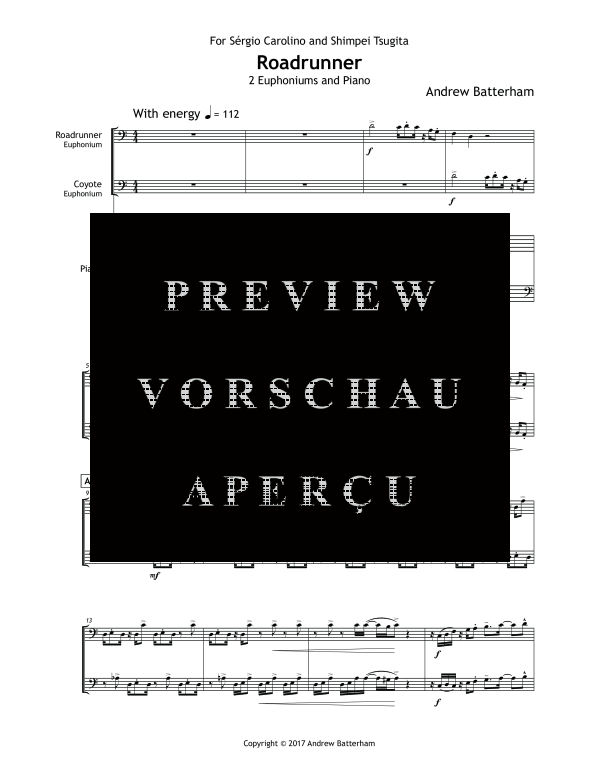Produktgalerie: Seite 5 von 11 Roadrunner, , (Trio 2x Euphonium + Klavier)