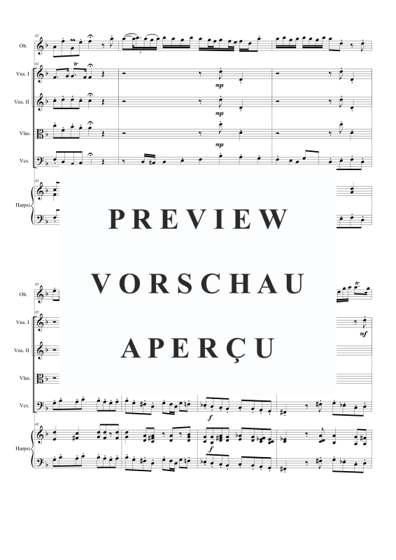 Produktgalerie: Seite 10 von 11 Oboen Konzert in F-DUr BWV 1053, , Gemischtes Ensemble Oboe, Streicher und Cembalo BC