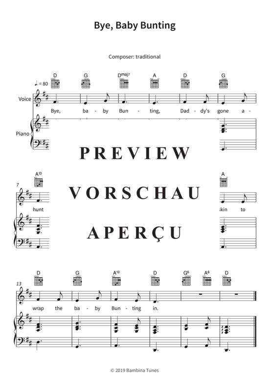 Produktgalerie: Seite 4 von 4 Bye, Baby Bunting, , (Gesang + Klavier, Gitarre)