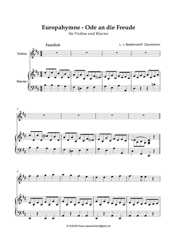 Product picture to: Europahymne - Ode an die FreudeLudwig van Beethoven