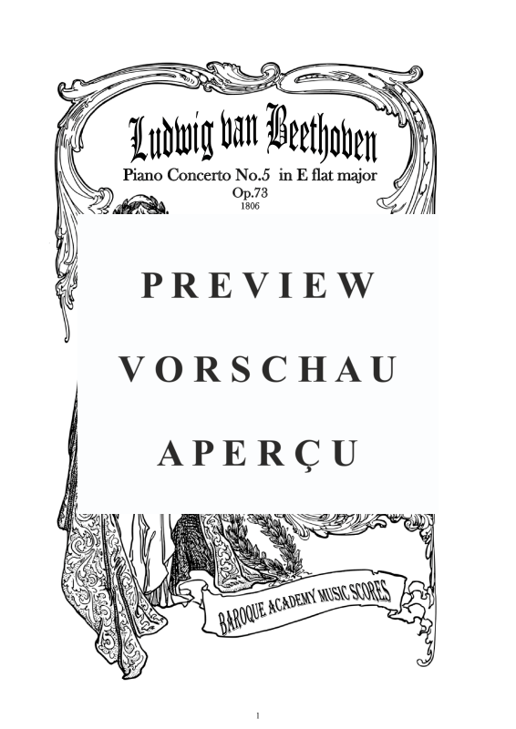 Produktgalerie: Seite 2 von 11 Piano Concerto No.5 in E flat major ´Emperor´ Op.73 - Piano Version, , Klavier Solo