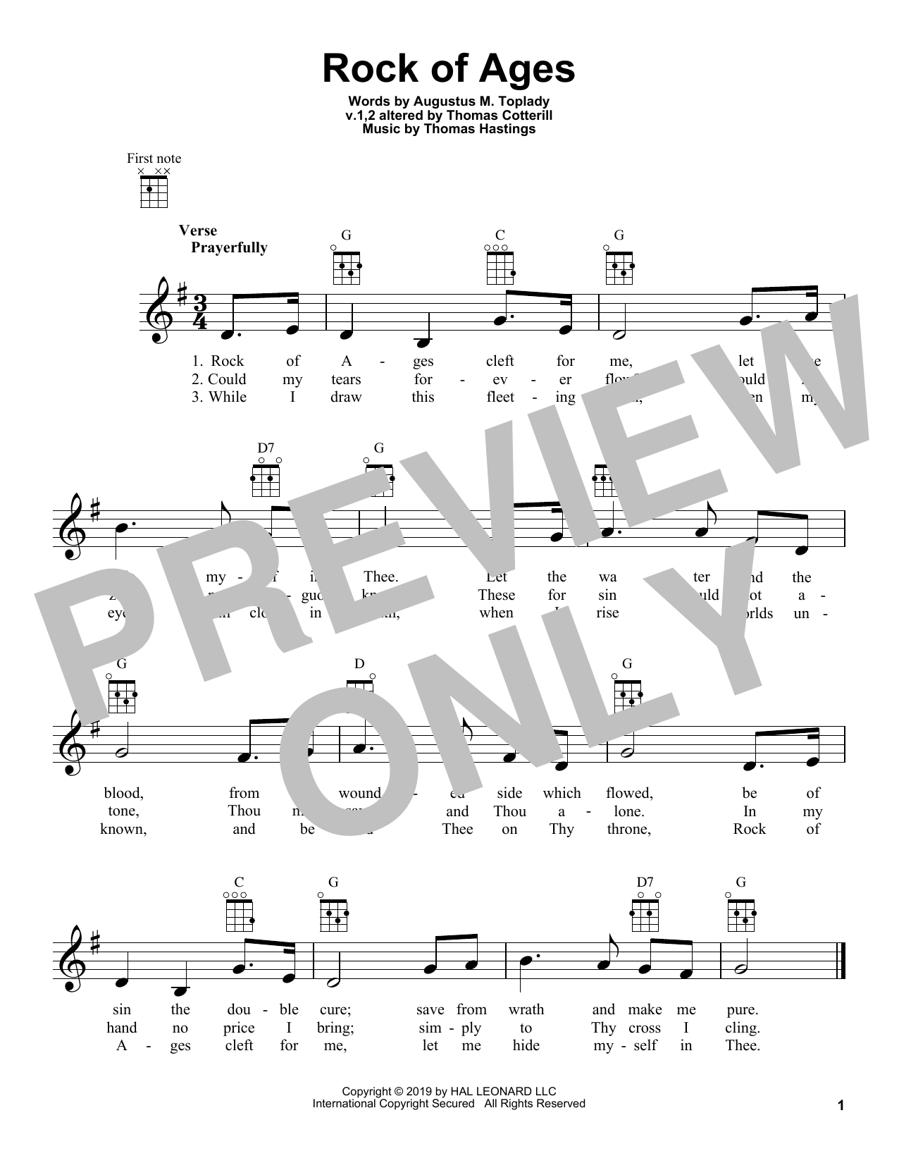 Product gallery: Page 1 of 1 Rock Of Ages, Augustus M. Toplady