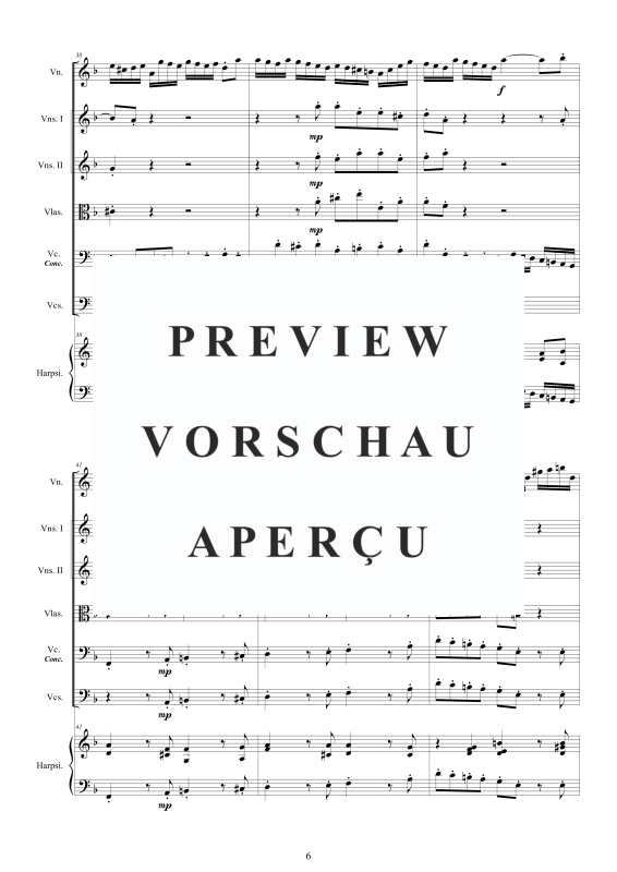 Produktgalerie: Seite 7 von 11 Violin Konzert in F-Dur BWV 1053, , Gemischtes Ensemble Violine, Violoncello, Streicher und Cembalo BC