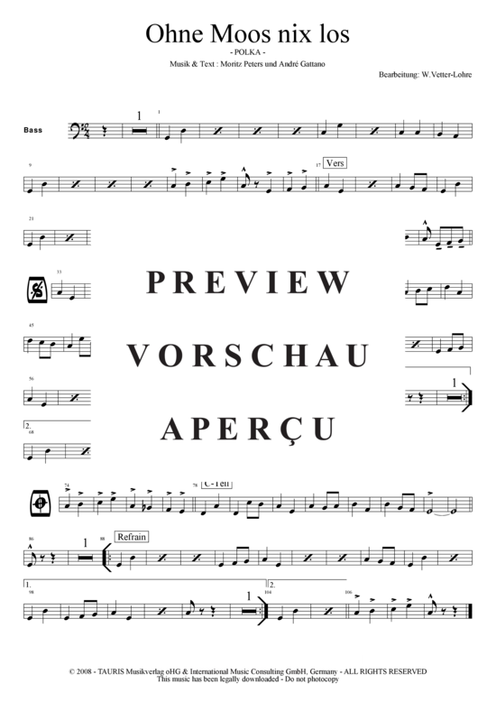 Product gallery: Page 4 of 13 Ohne Moos nix los , Hofbräuhaus-Band, (Combo + 3 Horns/Voc opt.)