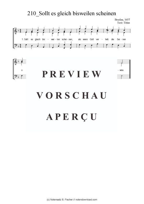 Product picture to: Sollt es gleich bisweilen scheinen Breslau, 1657 / Titius