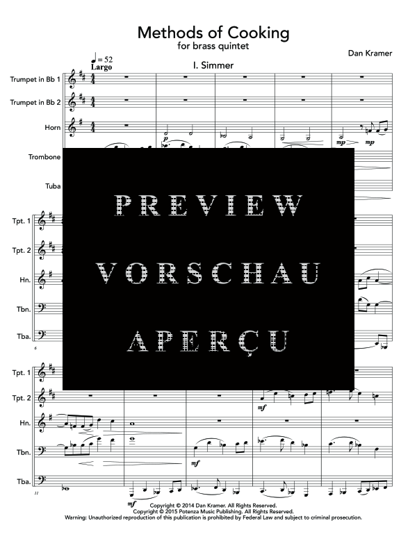 Produktgalerie: Seite 5 von 11 Methods of Cooking, , (Blechbläse Quintett)