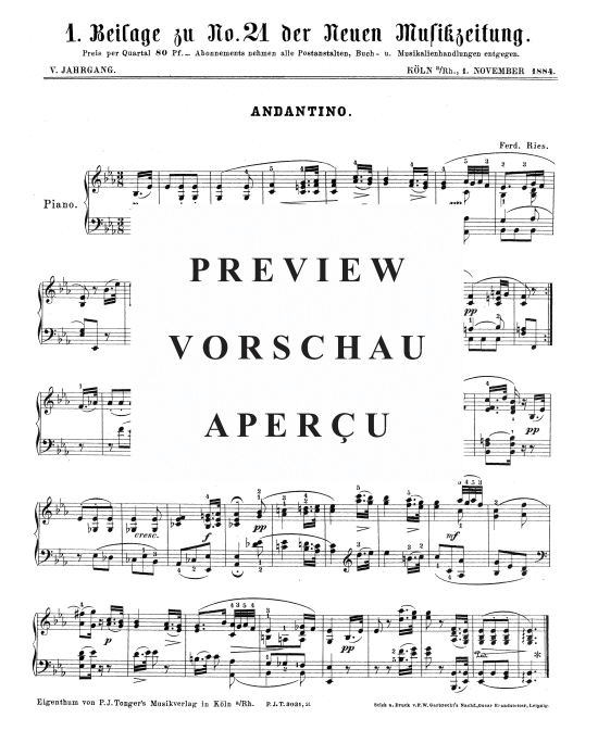 Produktbild zu: Andantino Ferdinand Ries