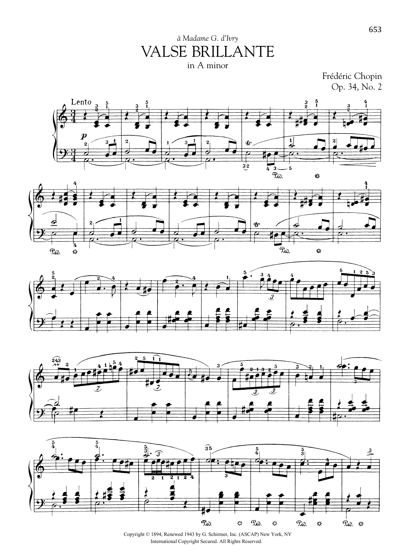 Product gallery: Page 1 of 1 Valse brillante in A minor, Op. 34, No. 2, Frédéric Chopin