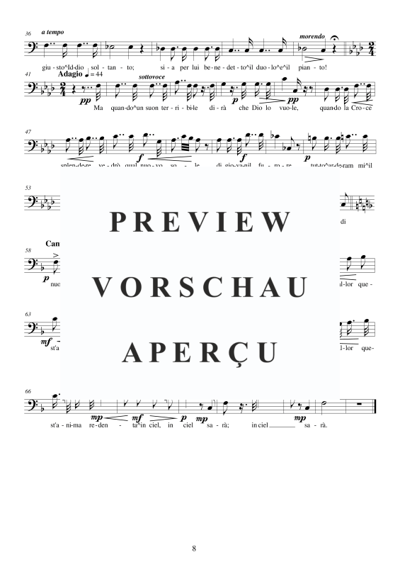 Produktgalerie: Seite 9 von 9 I Lombardi - (Act 2-III) - Ma quando un suon terribile, , Bass und Klavier