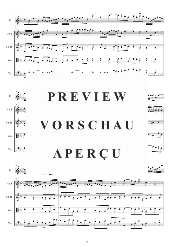 Produktgalerie: Seite 8 von 11 Concerto No.2 to 5 in F major Op.5, , Querflöte Solo und Streicher Ensemble