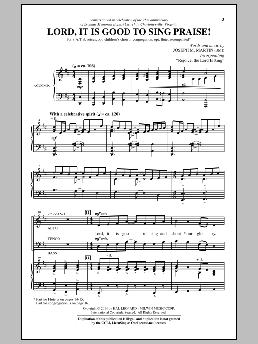 Produktbild zu: Lord, It Is Good To Sing Praise!
