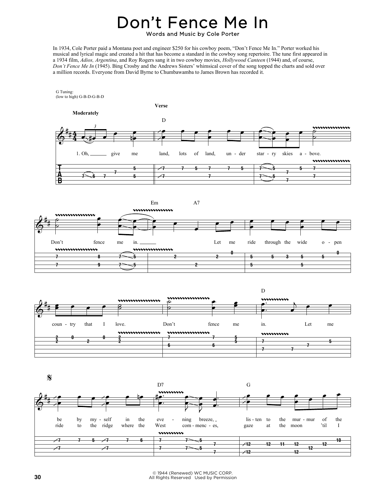 Product picture to: Don't Fence Me In (arr. Fred Sokolow)