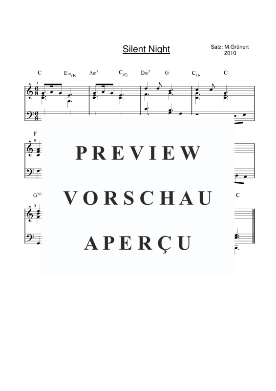 gallery: Silent Night - 5 Lieder für die Weihnachtszeit, , Klavier Solo