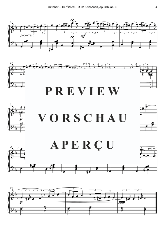 gallery: Oktober - Vereenvoudigde versie, , (Klavier Solo)