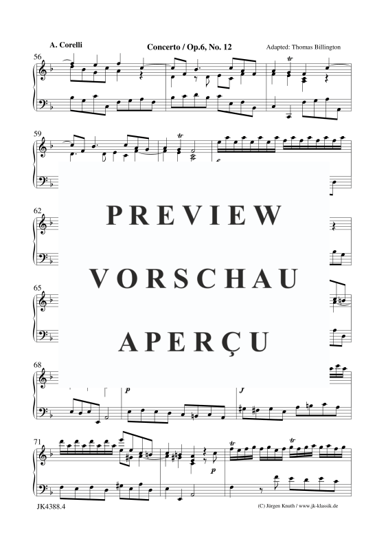 Produktgalerie: Seite 5 von 10 Concerto Op,6. No.12, , Klavier/Cembalo Solo