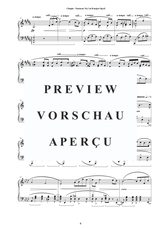 Product gallery: Page 5 of 9 Nocturne No. 1 in B major Op. 62, , Solo Piano