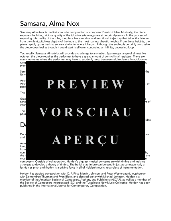 Produktgalerie: Seite 4 von 8 Samsara, Alma Nox, , (Tuba Solo)