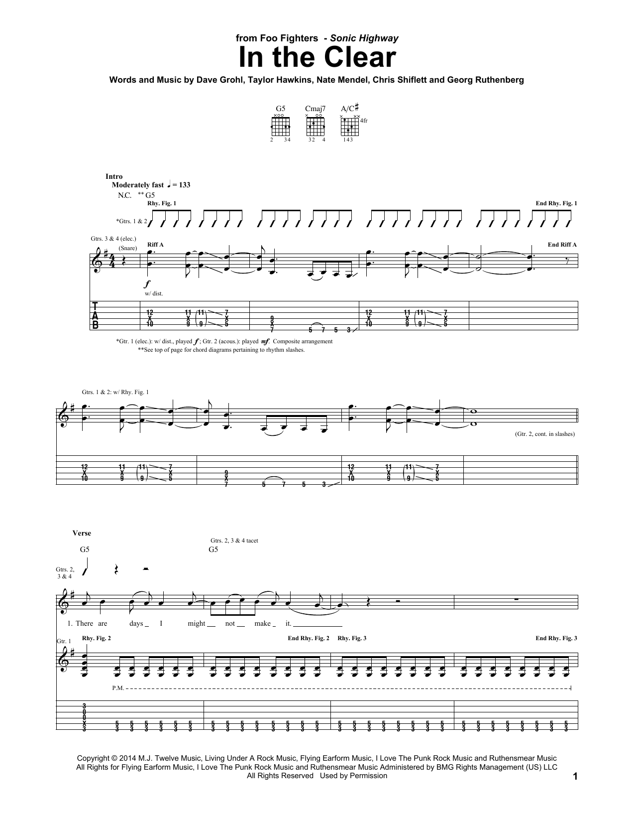 Product gallery: Page 1 of 1 In The Clear, Foo Fighters