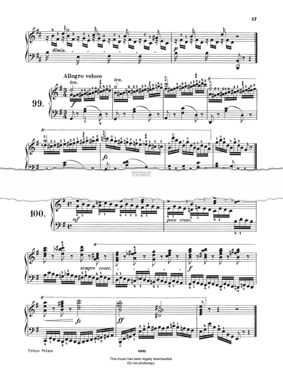 Produktgalerie: Seite 1 von 1 Study (Op. 821, No.99), Carl Czerny, Klavier