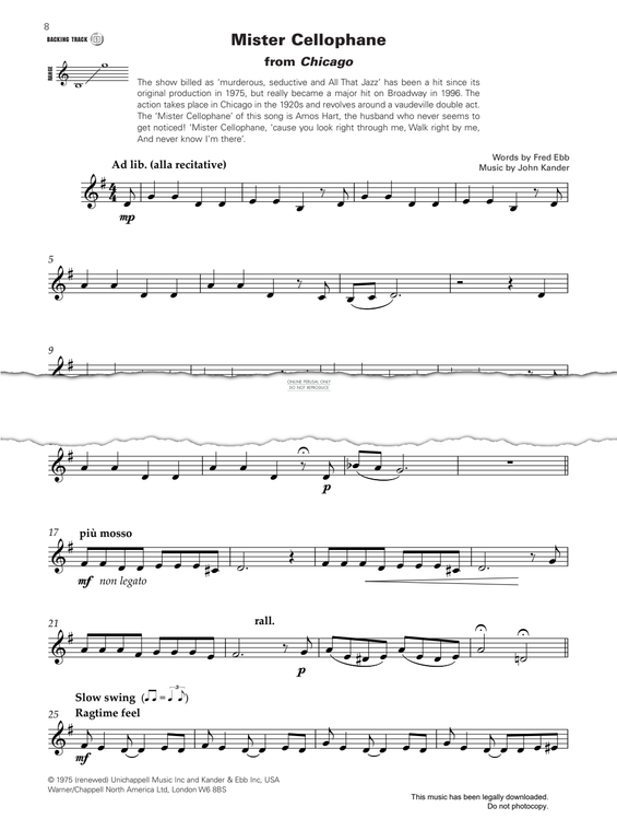 Produktgalerie: Seite 1 von 1 Mister Cellophane, John Kander, Klavier, Trompete