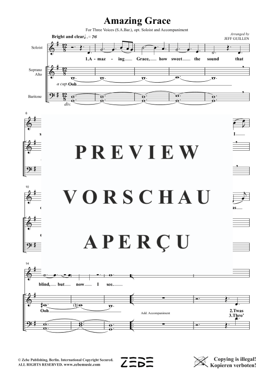 Product gallery: Page 3 of 10 Amazing Grace, , Mixed Choir Sab and Piano