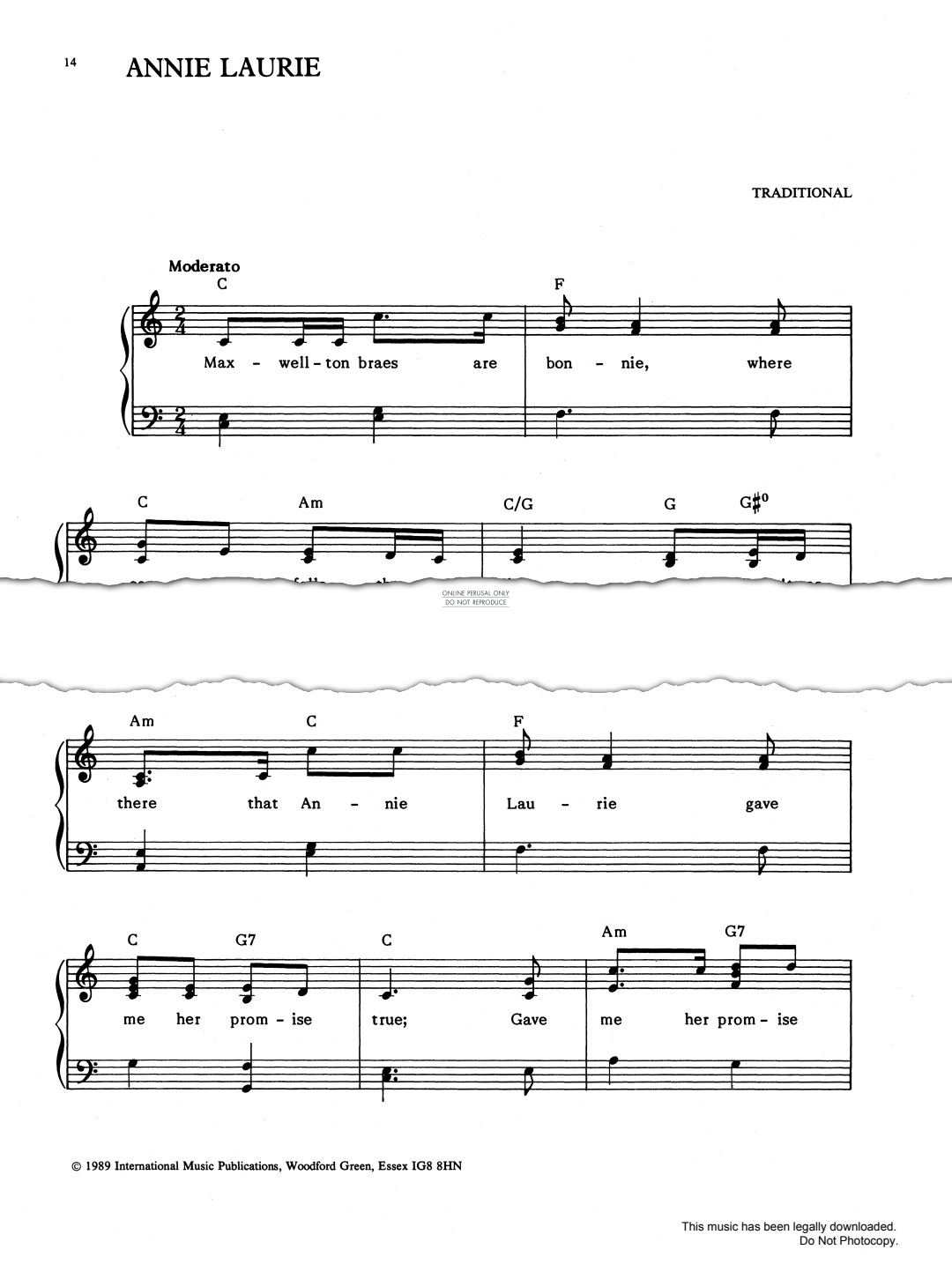 Product gallery: Page 1 of 1 Annie Laurie, Traditional