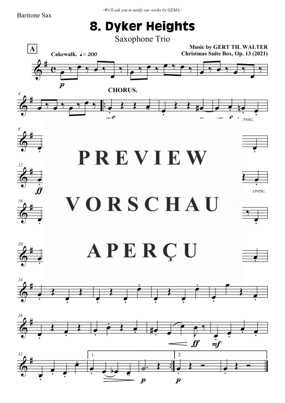 Produktgalerie: Seite 6 von 6 Dyker Heights, , (Saxophon Trio)