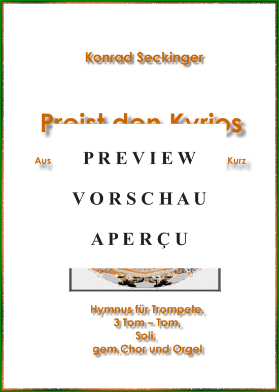 Product gallery: Page 2 of 9 Preist den Kyrios, Chorpartitur , , (mixed choir, soli, trumpet + organ)