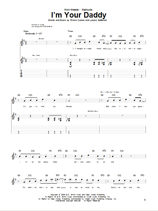Produktgalerie: Seite 1 von 1 I'm Your Daddy, Weezer, Gitarre