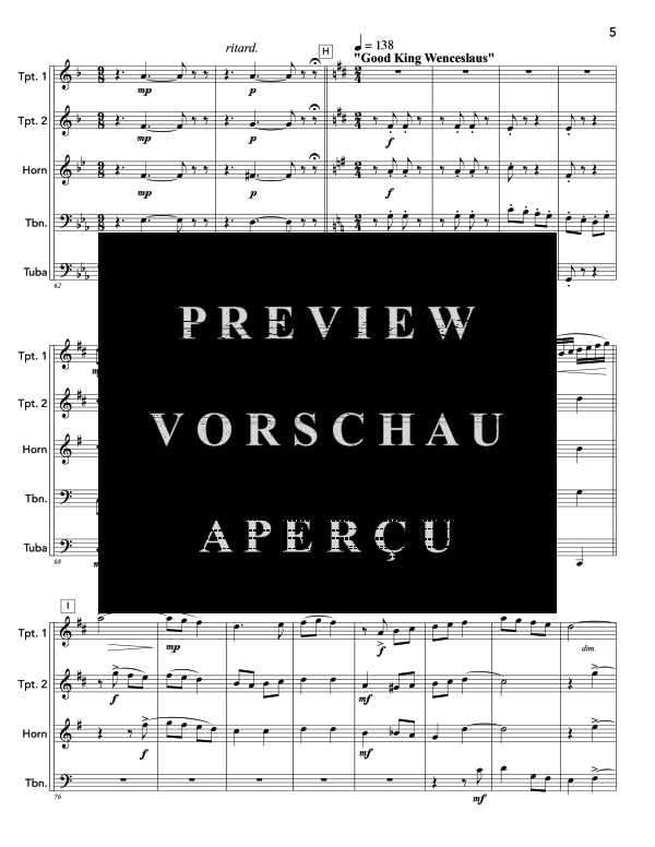 Produktgalerie: Seite 9 von 11 Five Carols, , (Blechbläser Quintett)
