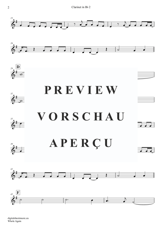Produktgalerie: Seite 11 von 11 Whole Again, Atomic Kitten, (Klarinetten Trio + Klavier)