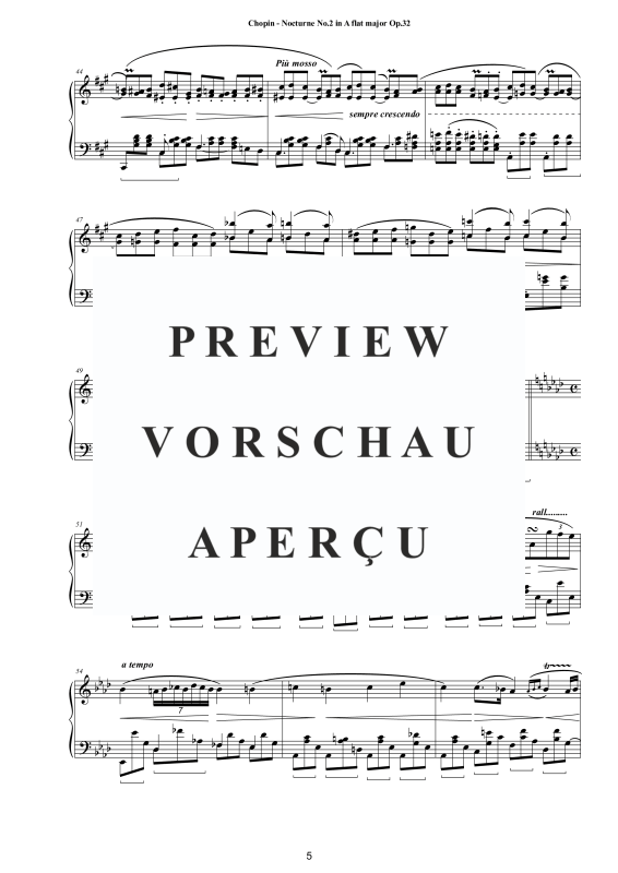 Produktgalerie: Seite 6 von 8 Nocturne Nr. 2 As-Dur op. 32, , Klavier Solo
