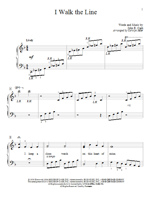 Produktgalerie: Seite 1 von 1 I Walk The Line, Carolyn Miller, Klavier