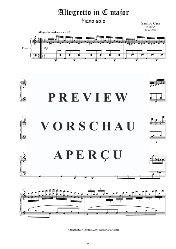 Product gallery: Page 3 of 5 Allegretto in C-Dur, , Solo Piano