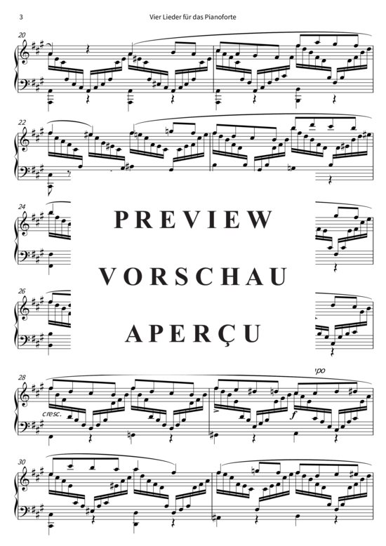 Product gallery: Page 6 of 9 Vier Lieder für das Pianoforte, op. 2 , , Piano Solo