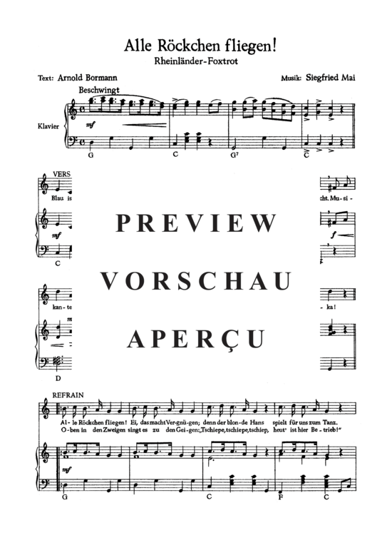 Product gallery: Page 4 of 4 Alle Röckchen fliegen , , Piano and Voice