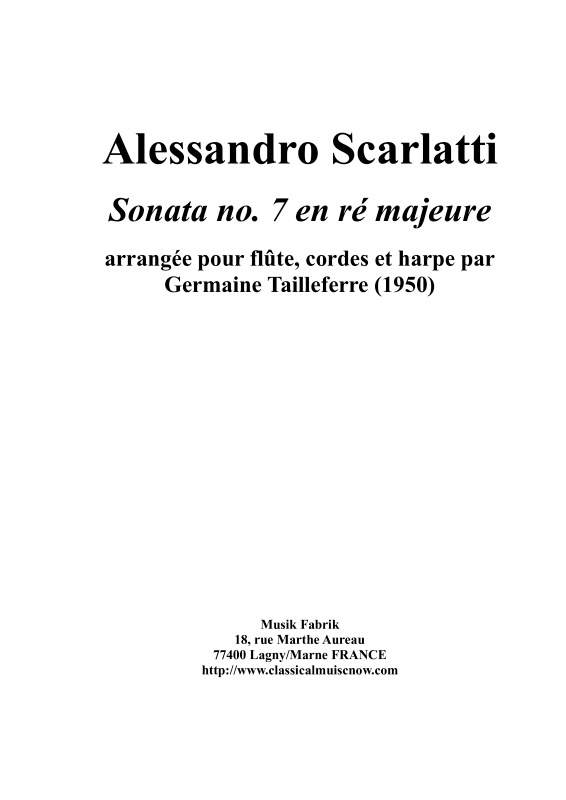 Produktbild zu: Sonata 7 in D majorAlessandro Scarlatti