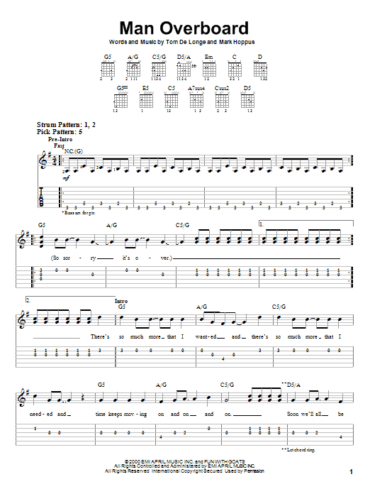 Product gallery: Page 1 of 1 Man Overboard, Blink-182