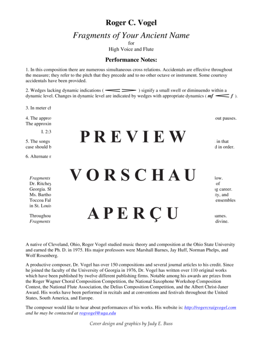 Product gallery: Page 4 of 21 Fragments of Your Ancient Name , , (High voice and flute)