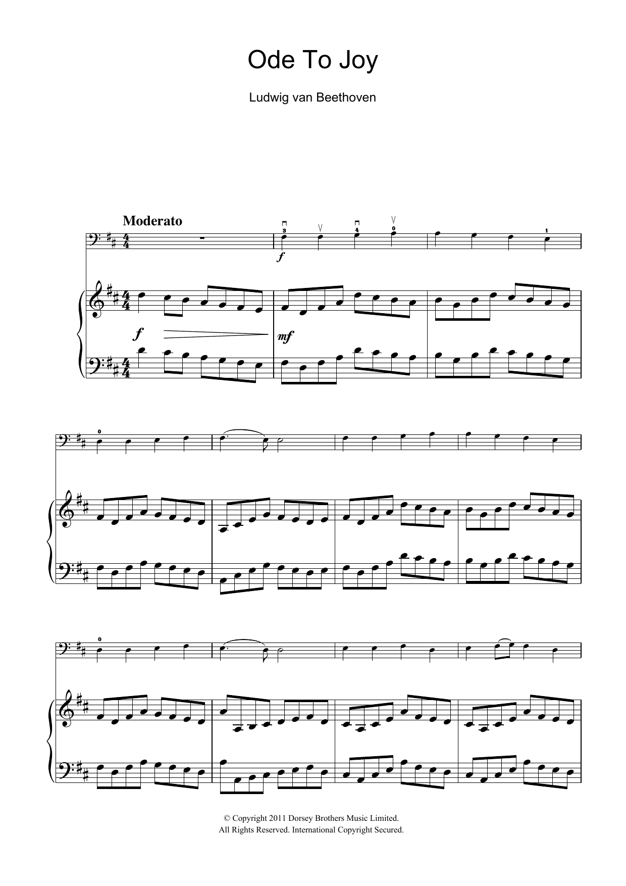 Produktgalerie: Seite 1 von 1 Ode To Joy from Symphony No. 9, Fourth Movement, Ludwig Van Beethoven, Violoncello